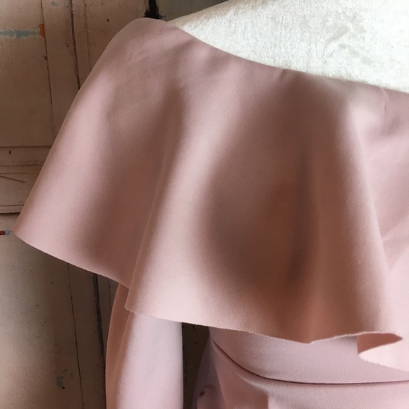 🌺SOLD🌺ASOS Mink Blush One Shoulder Ruffle Dress - Picture 7 of 7